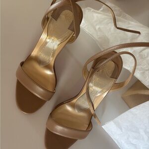 Christian Louboutin Tan Strappy Heels